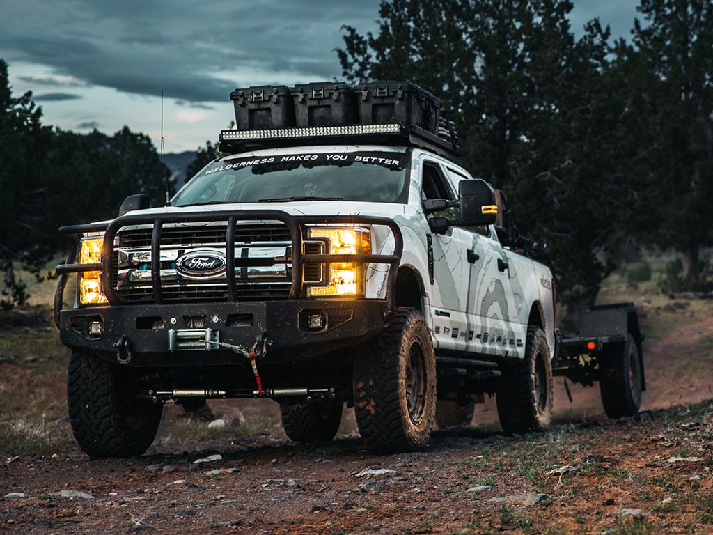 FORD SUPER DUTY F-250-F-350 (1999-2025) SLIMLINE II ROOF RACK KIT / LOW PROFILE - BY FRONT